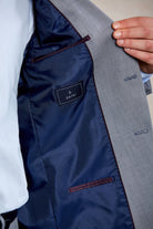 Comfort Fit Notch Lapel Gray Wool Blend Classic Suit - SAYKI