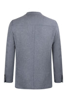 Comfort Fit Notch Lapel Linen-Blend Navy Classic Blazer