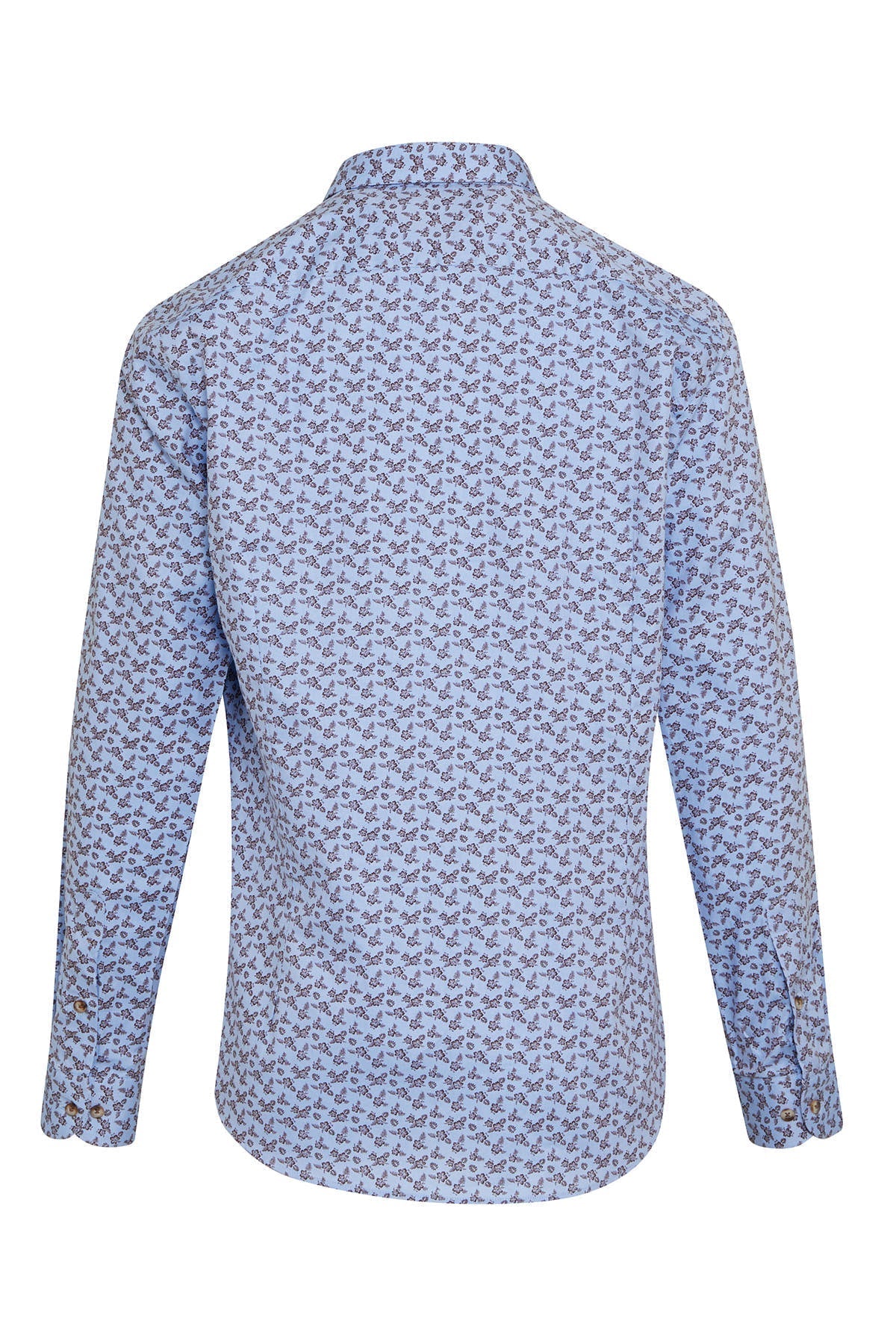 Comfort Fit Printed 100% Cotton Brown Casual Shirt - SAYKI