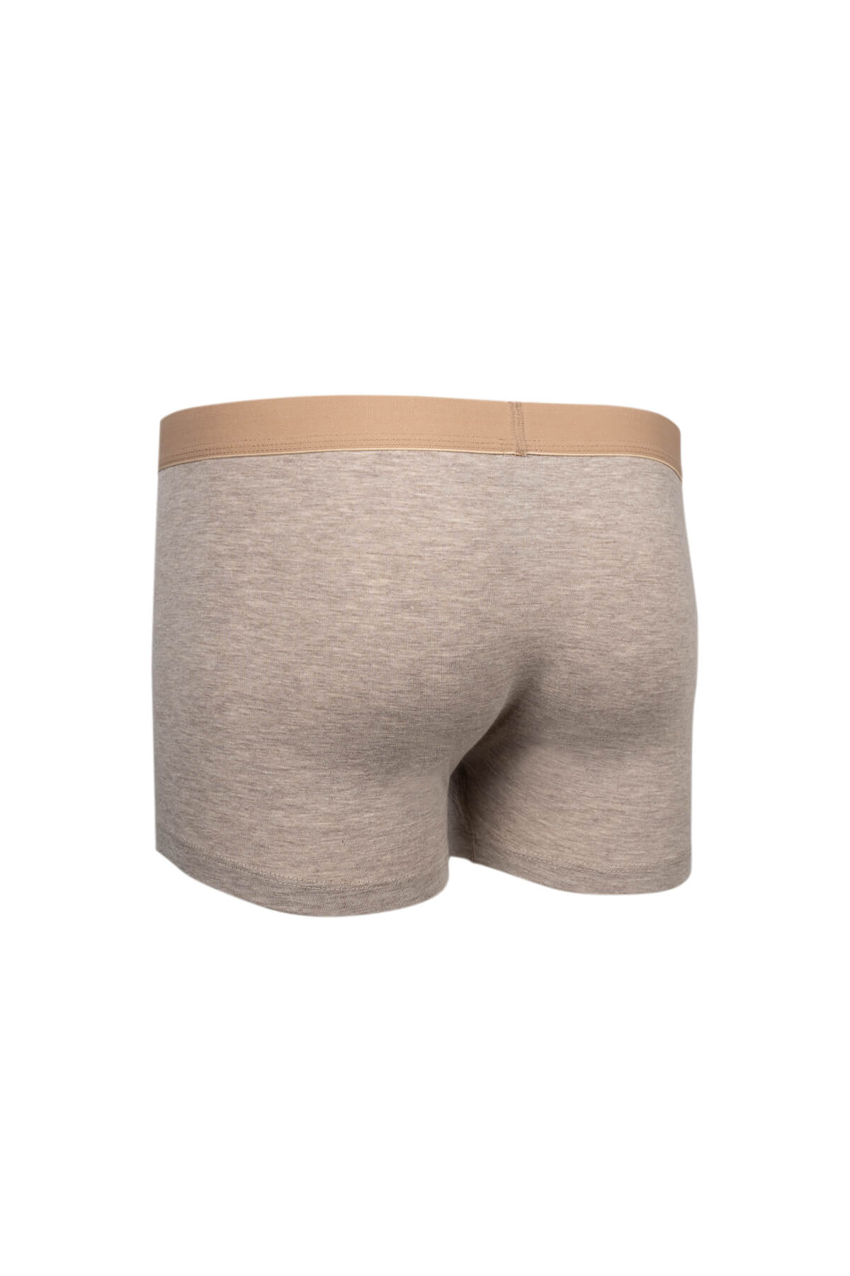 Cotton Blend Dark Beige Jersey Boxer - SAYKI