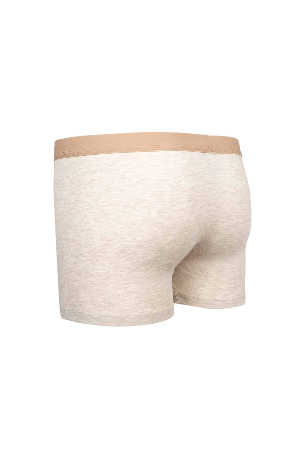 Cotton Blend Light Beige Jersey Boxer - SAYKI