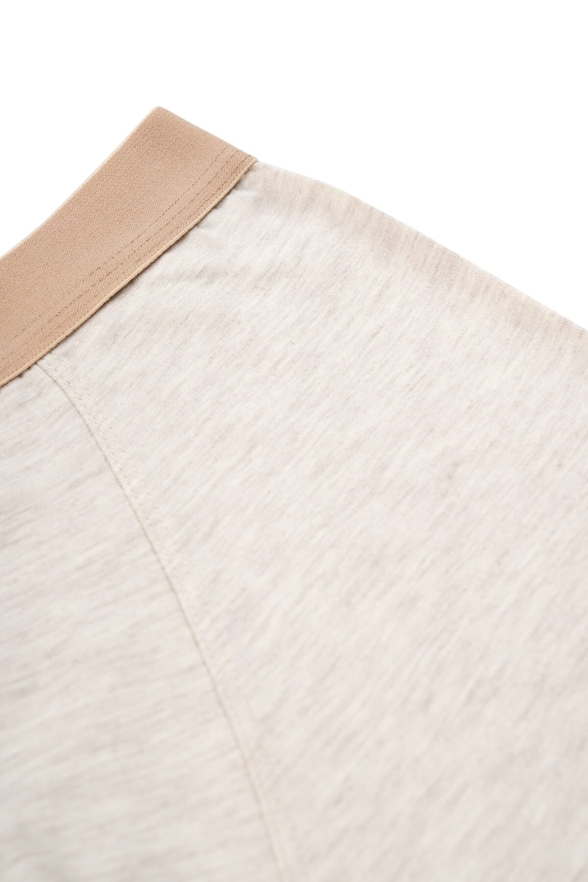 Cotton Blend Light Beige Jersey Boxer - SAYKI