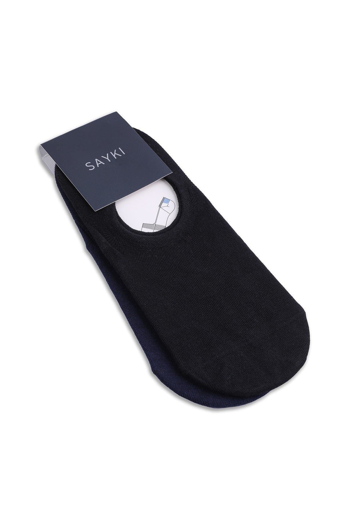 Cotton No Show Black - Navy Socks - SAYKI - 8682819211130