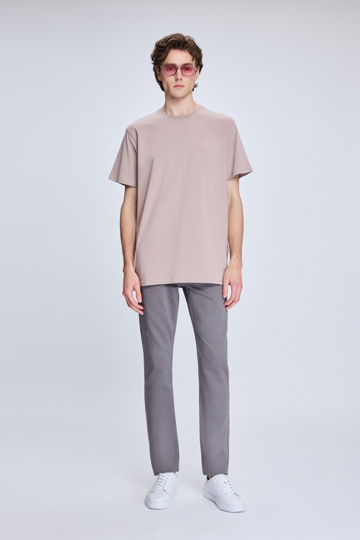 Dynamic Fit 5 Pocket Charcoal Cotton Casual Pants - SAYKI