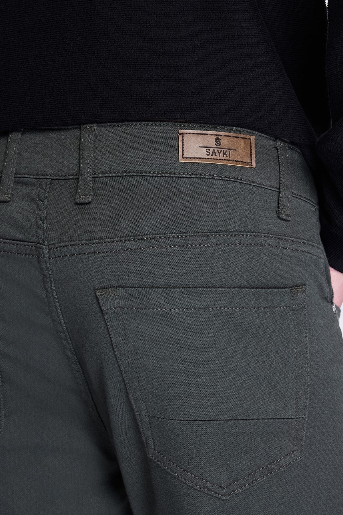 Dynamic Fit 5 Pocket Khaki Forest Night Cotton Blend Casual