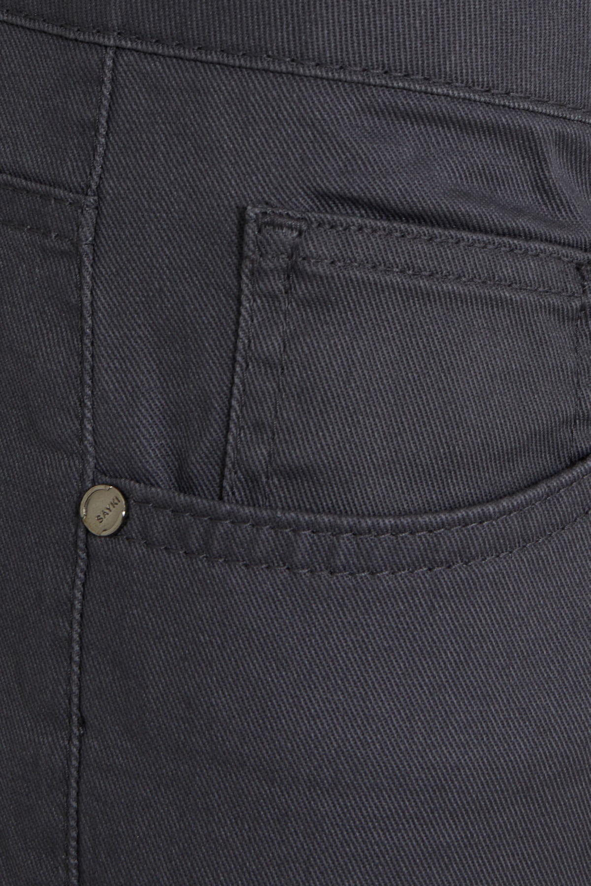 Dynamic Fit 5 Pocket Low Waist Cotton Gray Denim - SAYKI