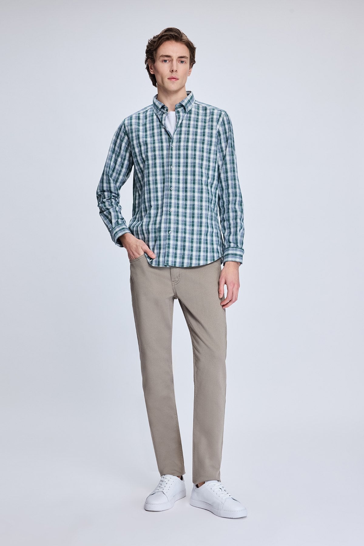 Dynamic Fit 5 Pocket Rock Cotton Blend Casual Pants - SAYKI