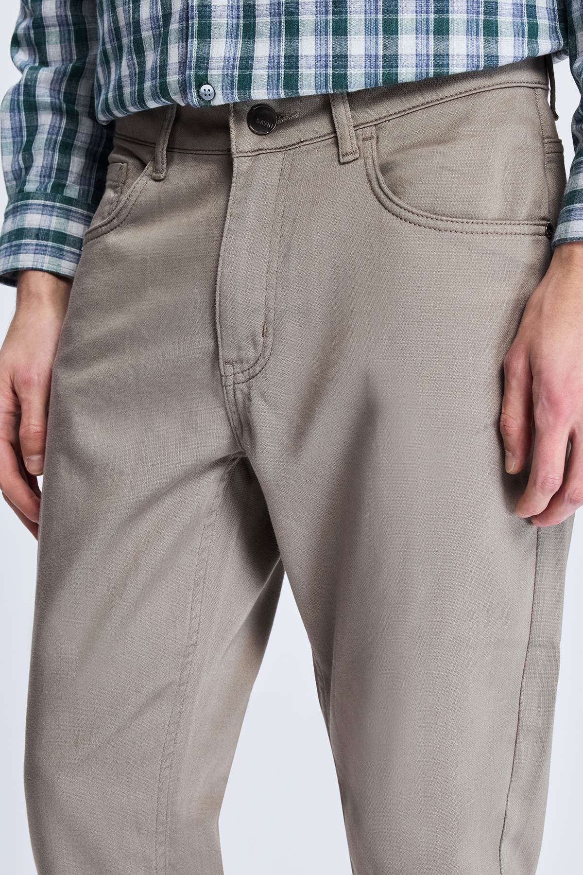 Dynamic Fit 5 Pocket Rock Cotton Blend Casual Pants - SAYKI