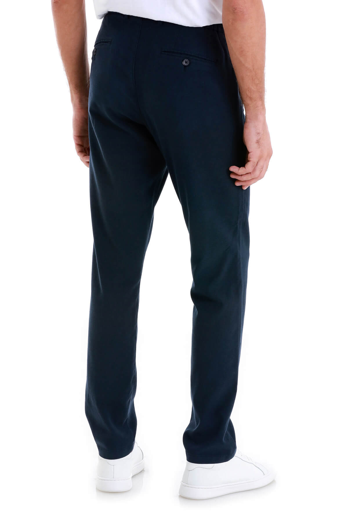 Dynamic Fit High-Waist Cotton Blend Navy Jogger Pants