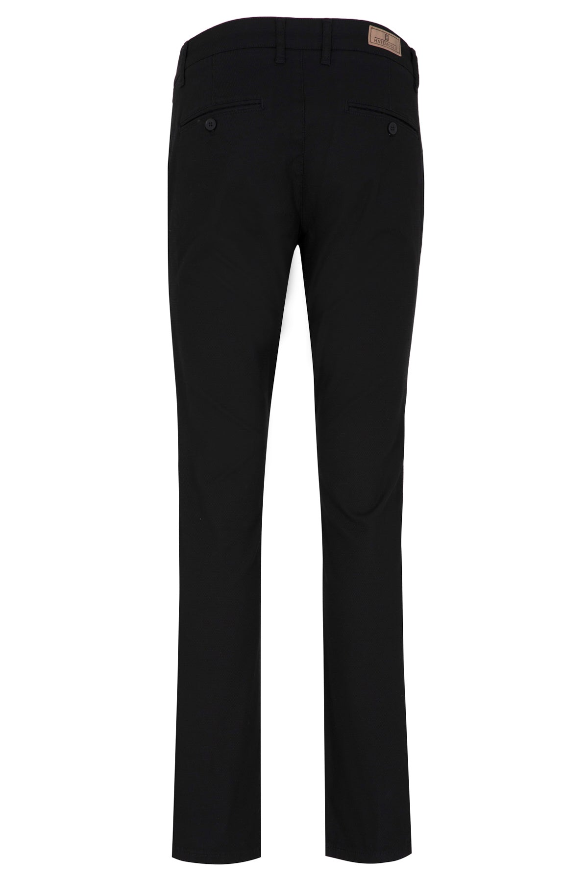 Dynamic Fit Low Waist Cotton Black Casual Pants - SAYKI
