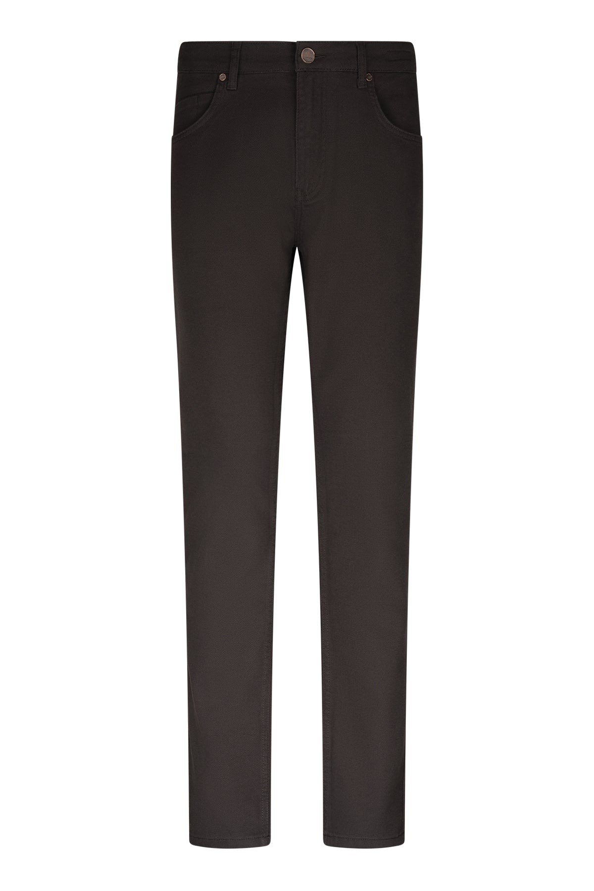 Dynamic Fit Low Waist Cotton Blend Brown Casual Pants