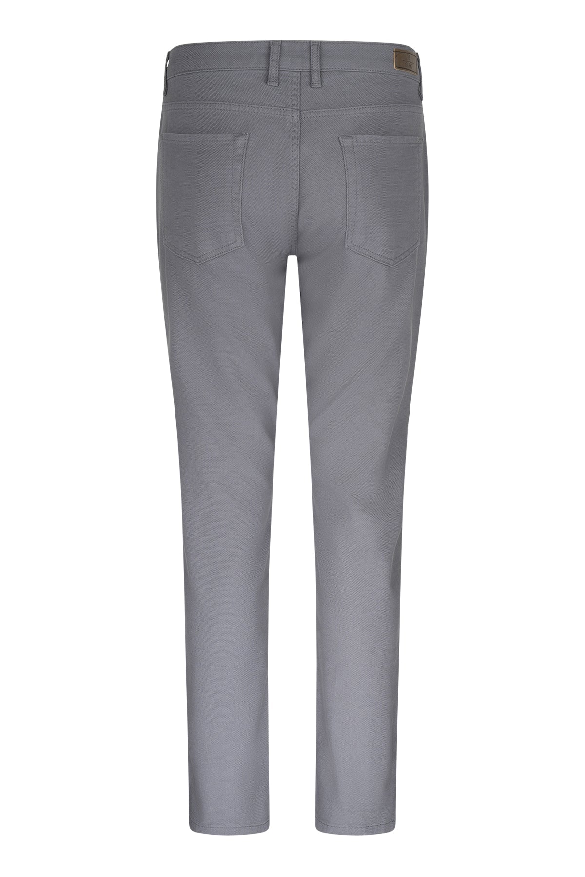 Dynamic Fit Low Waist Cotton Blend Gray Casual Pants - SAYKI