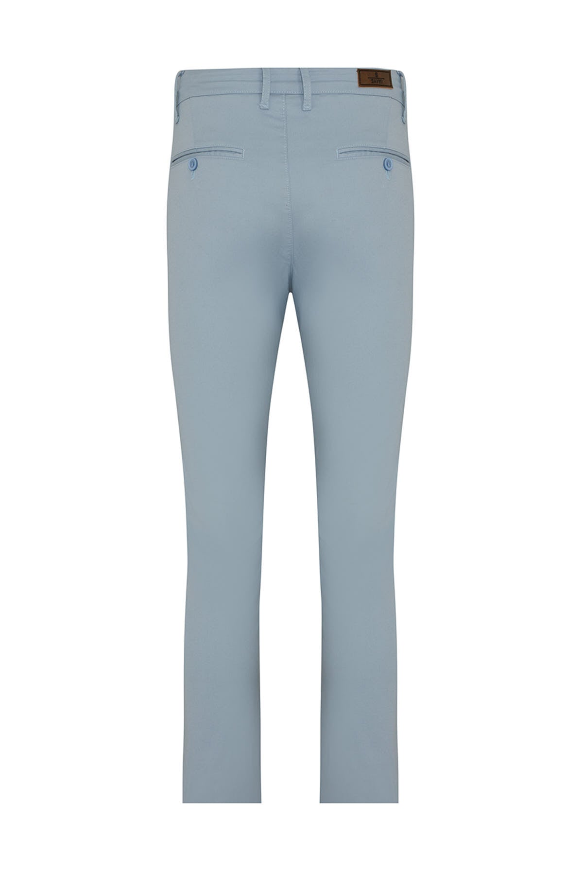 Dynamic Fit Low Waist Cotton Blue Fog Casual Pants - SAYKI