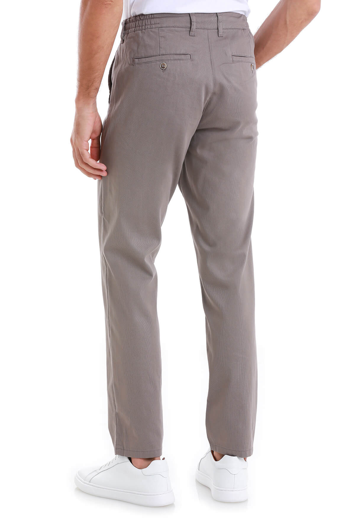 Dynamic Fit Side Pocket High Waist Cotton Blend Mink Jogger