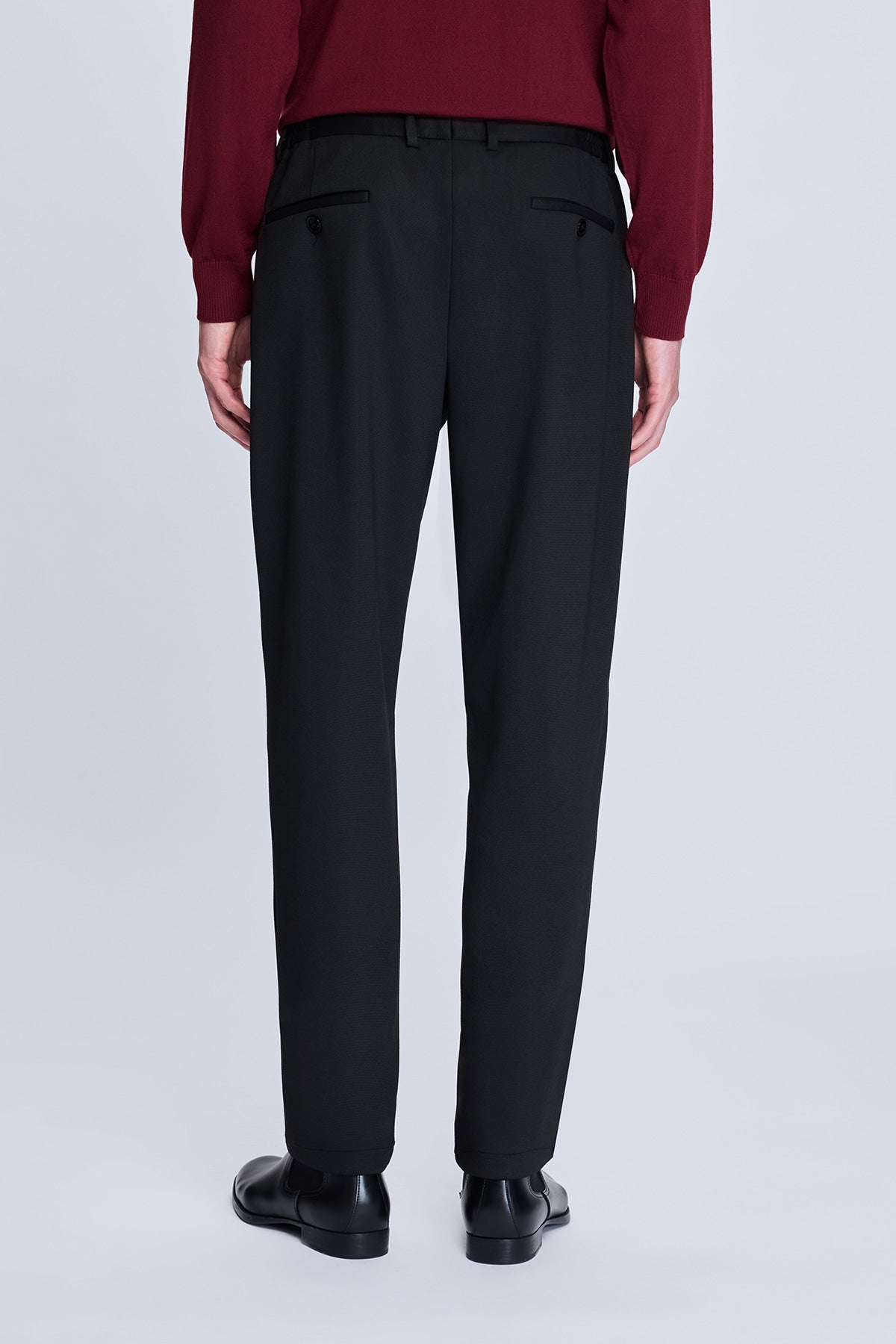 Dynamic Fit Side Pocket Low Waist Black Jogger Pants - SAYKI