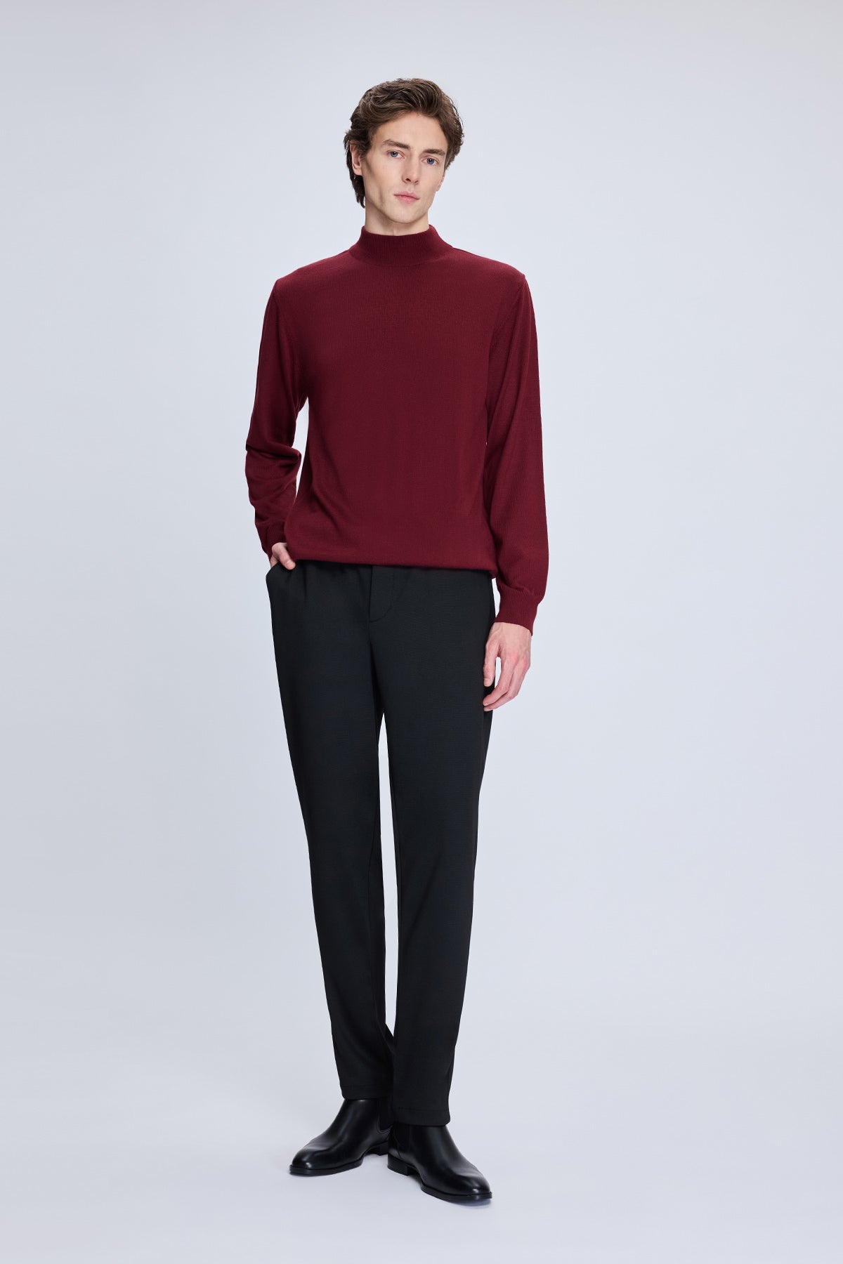 Dynamic Fit Side Pocket Low Waist Black Jogger Pants - SAYKI