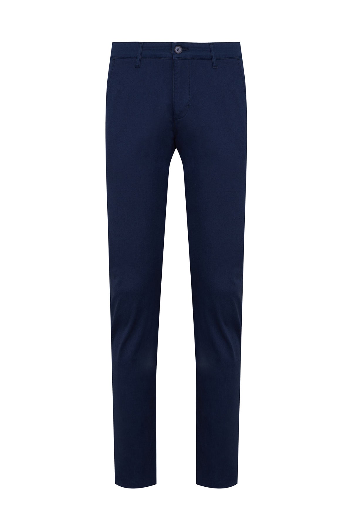 Dynamic Fit Side Pocket Low Waist Cotton Navy Casual Pants