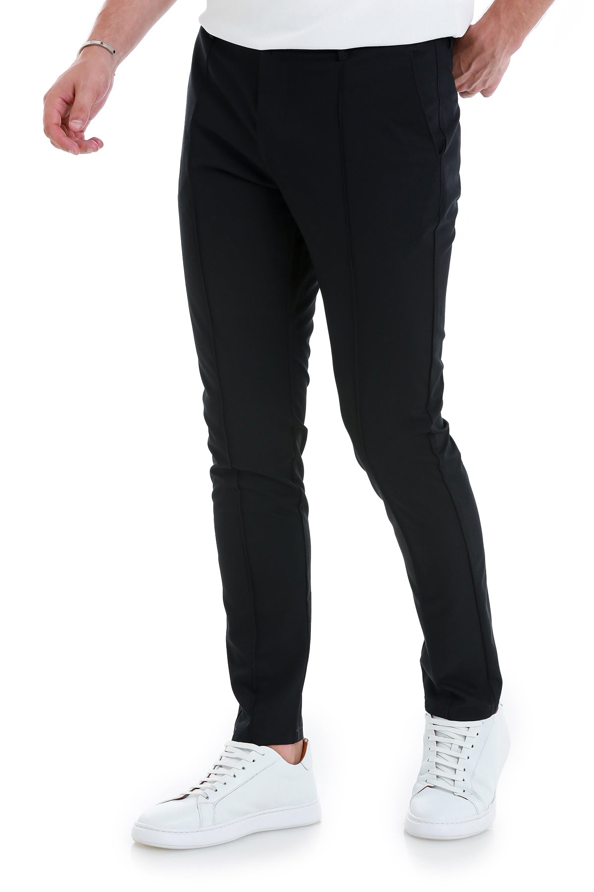 Dynamic Fit Side Pocket Navy Jogger Pants - SAYKI