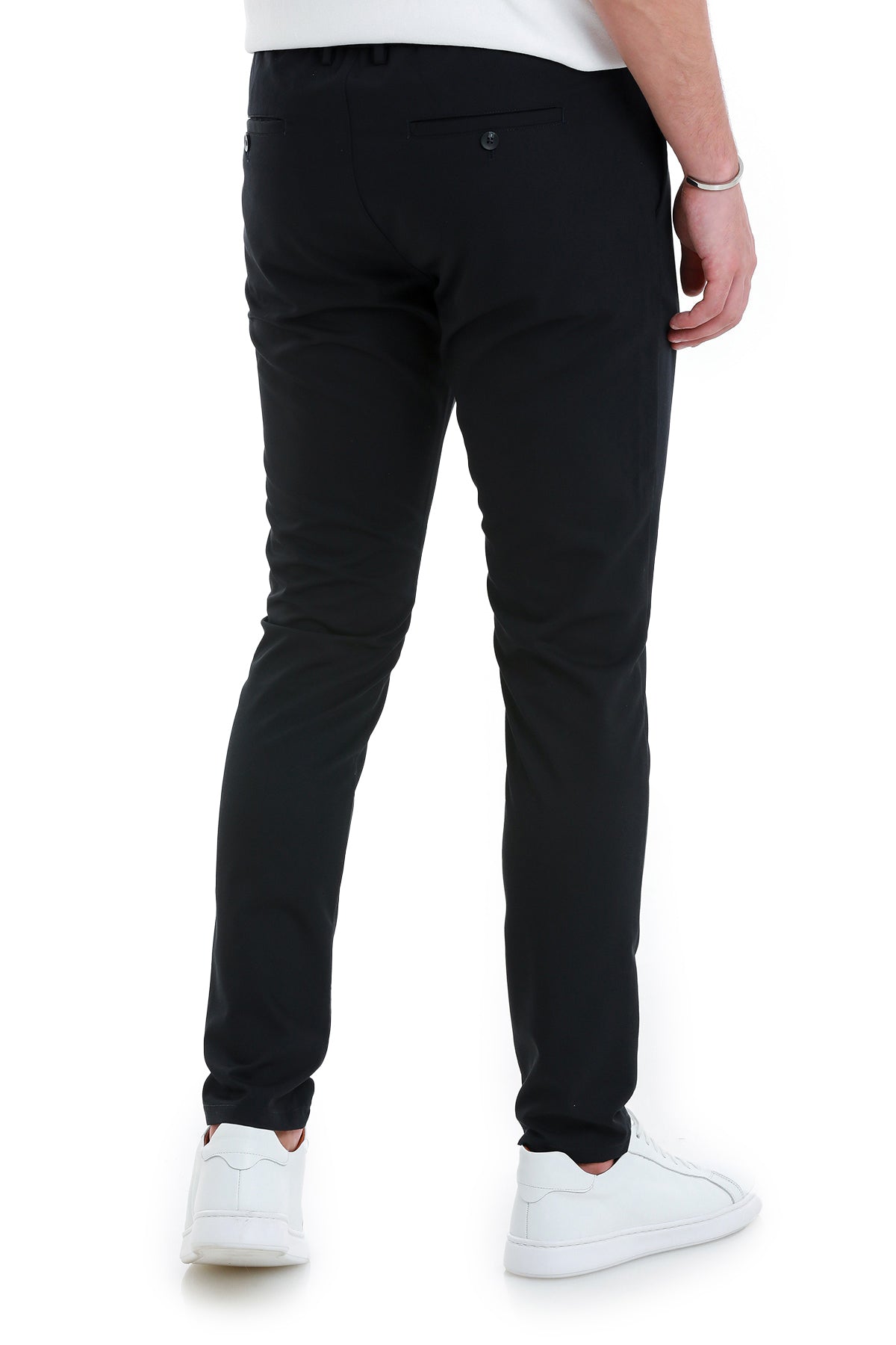 Dynamic Fit Side Pocket Navy Jogger Pants - SAYKI