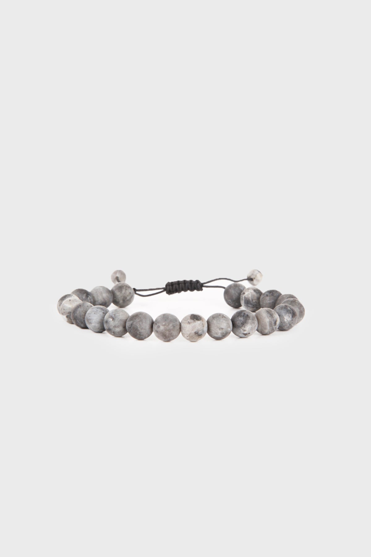 Gray Natural Stone Beaded Bracelet - SAYKI