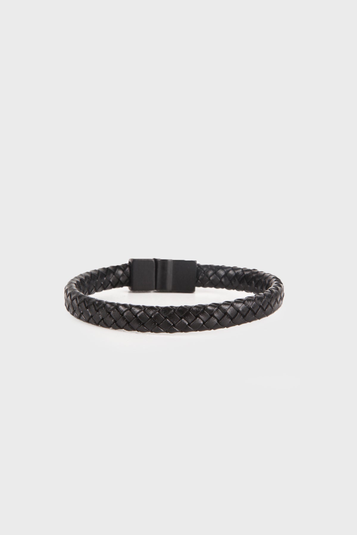 Leather Double Set Black - Gray Melange Bracelet - SAYKI