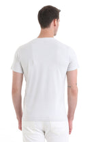 Linen Tone Regular Fit Cotton Crew Neck T-Shirt - SAYKI