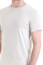 Linen Tone Regular Fit Cotton Crew Neck T-Shirt - SAYKI