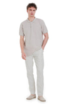 Linen Tone Regular Fit Cotton Polo T-Shirt - SAYKI