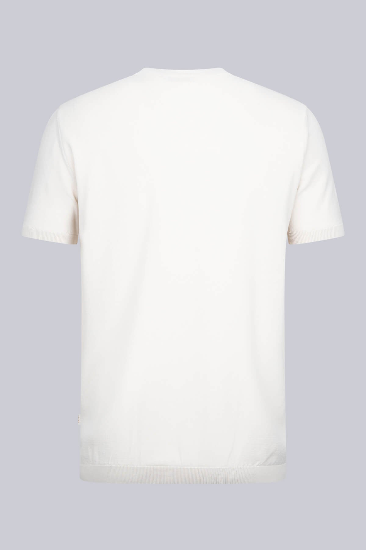 Linen Tone Slim Fit Rayon Crew Neck Knit T-Shirt - SAYKI