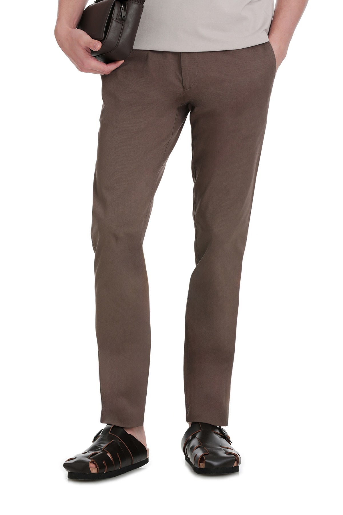 Mink Dynamic Fit Side Pocket Cotton Jogger Pants - SAYKI