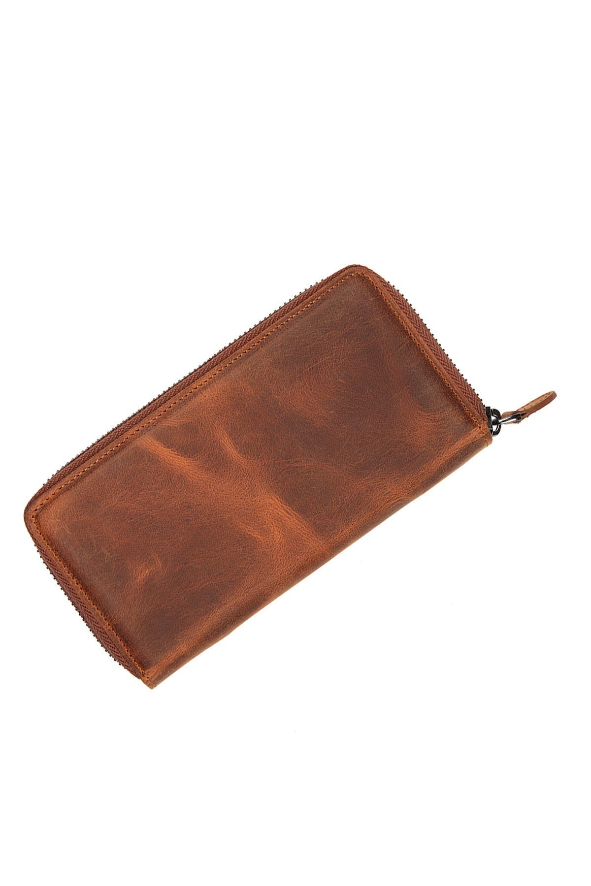 Mink Zip-Around Leather Wallet - SAYKI - 8682819238632