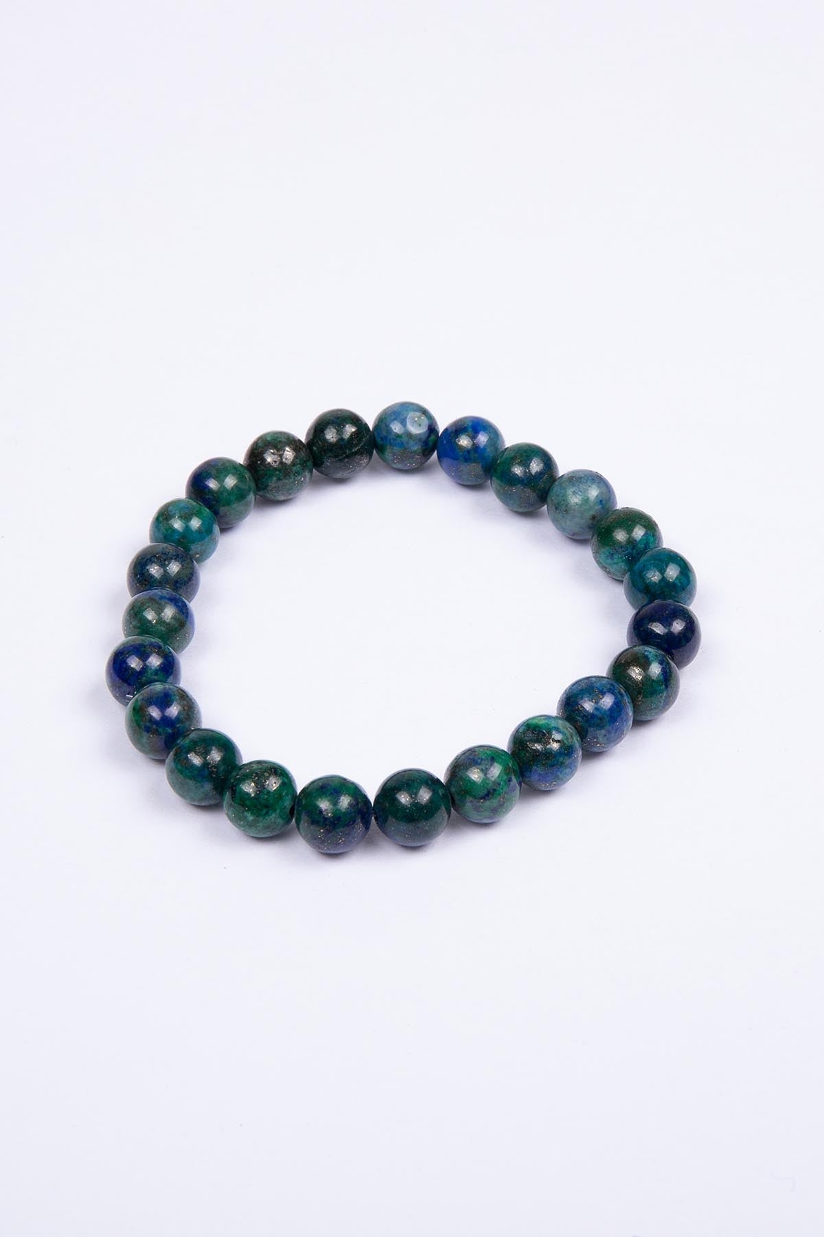 Mint Stretch Beaded Natural Stone Bracelet - SAYKI