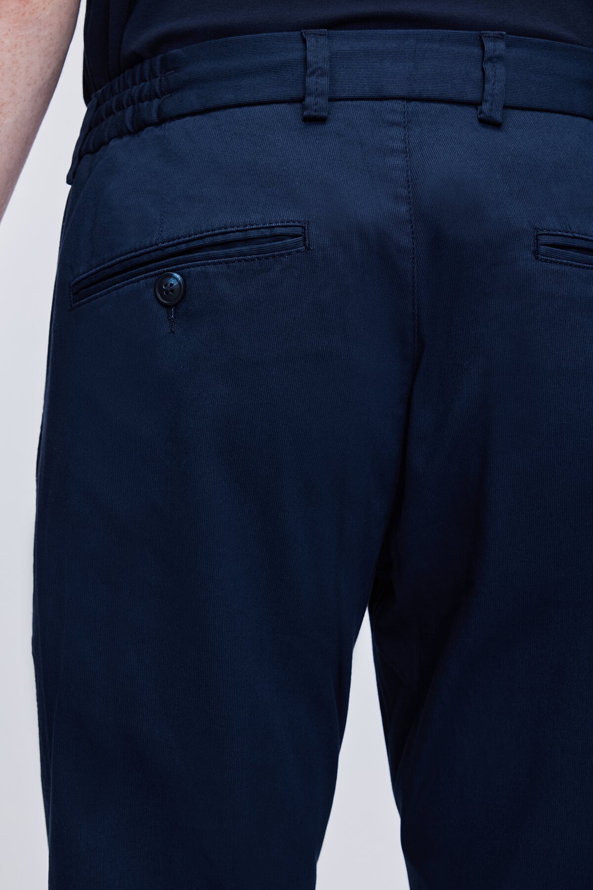 Navy Dynamic Fit Side Pocket Cotton Jogger Pants - SAYKI