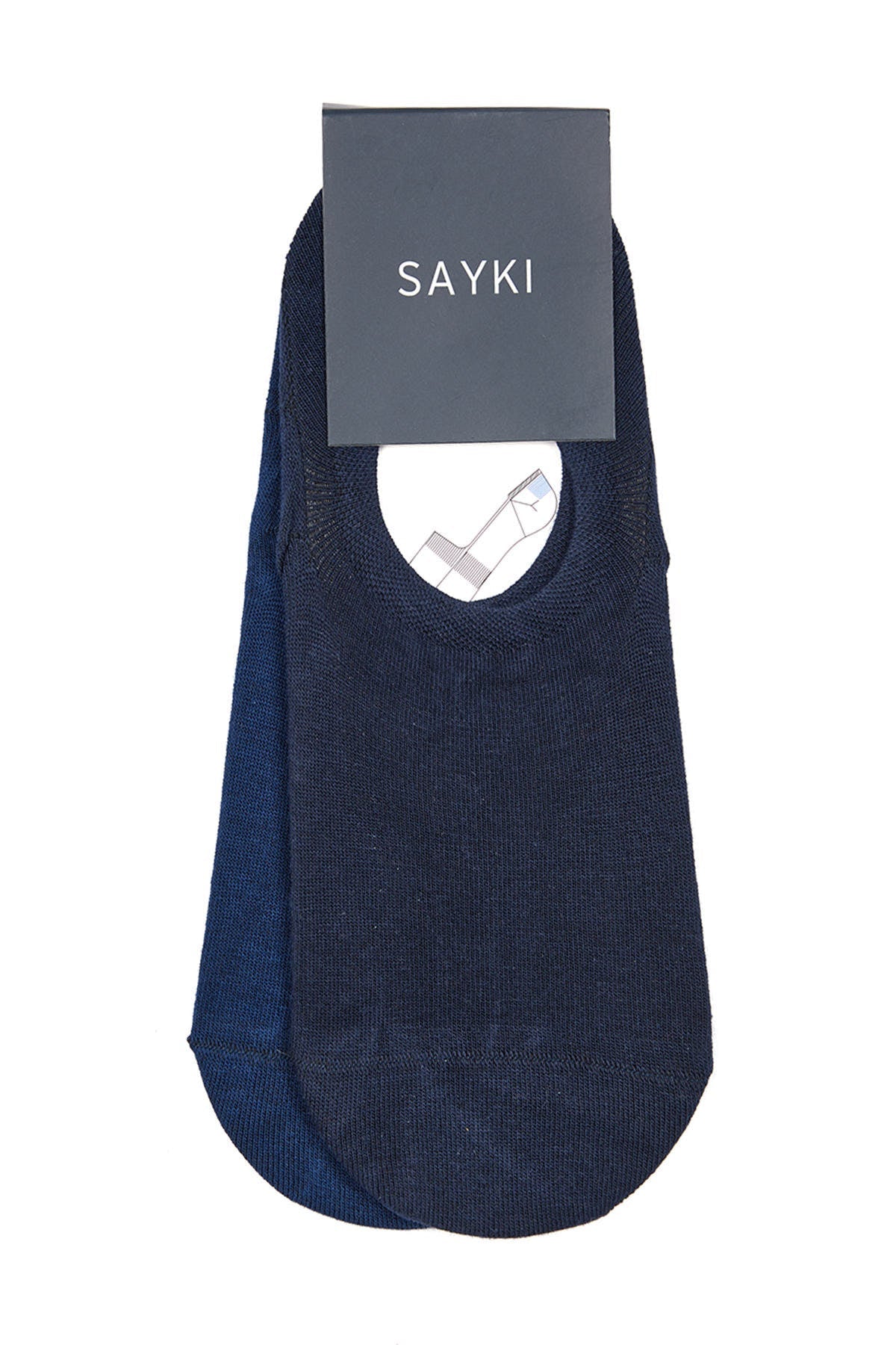 Navy & Indigo No Show Cotton Socks - SAYKI - 8682819211185