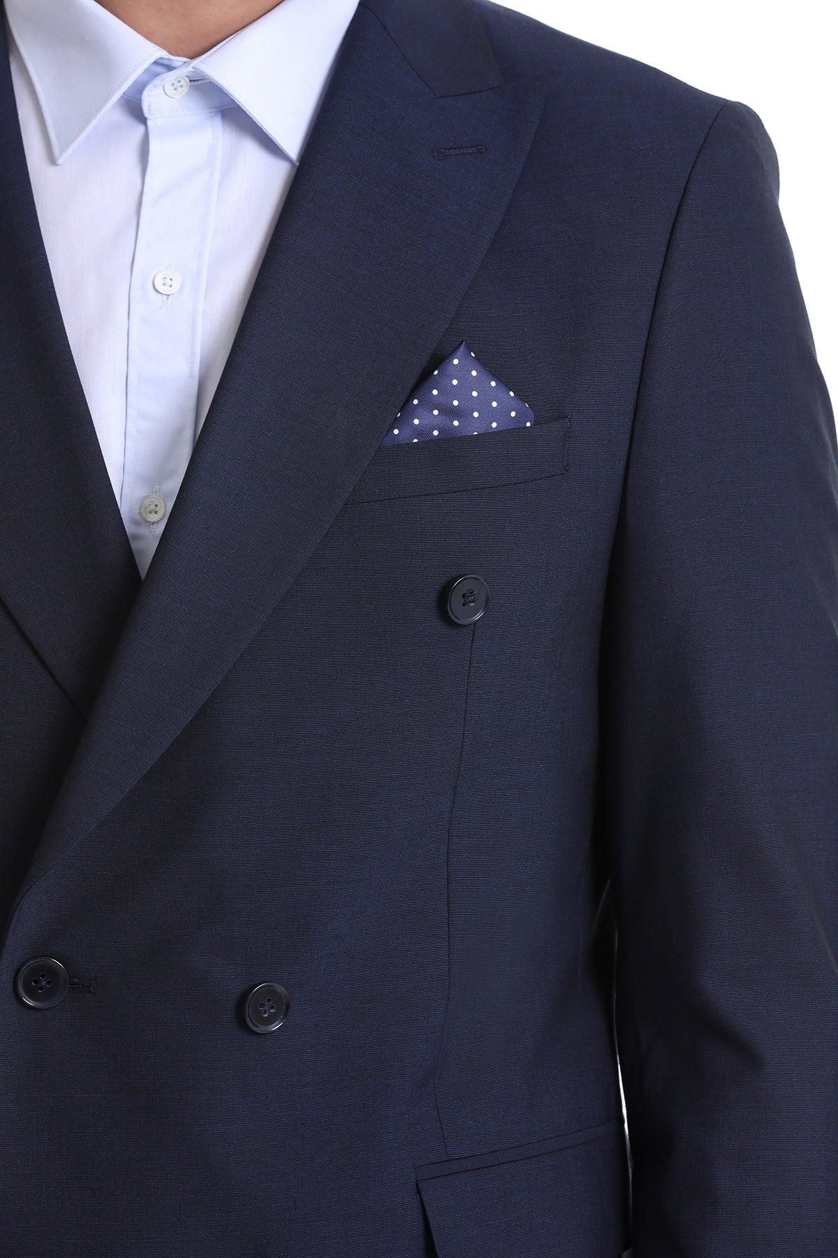 Navy Polka Dot Pocket Square - SAYKI - 8682819347082