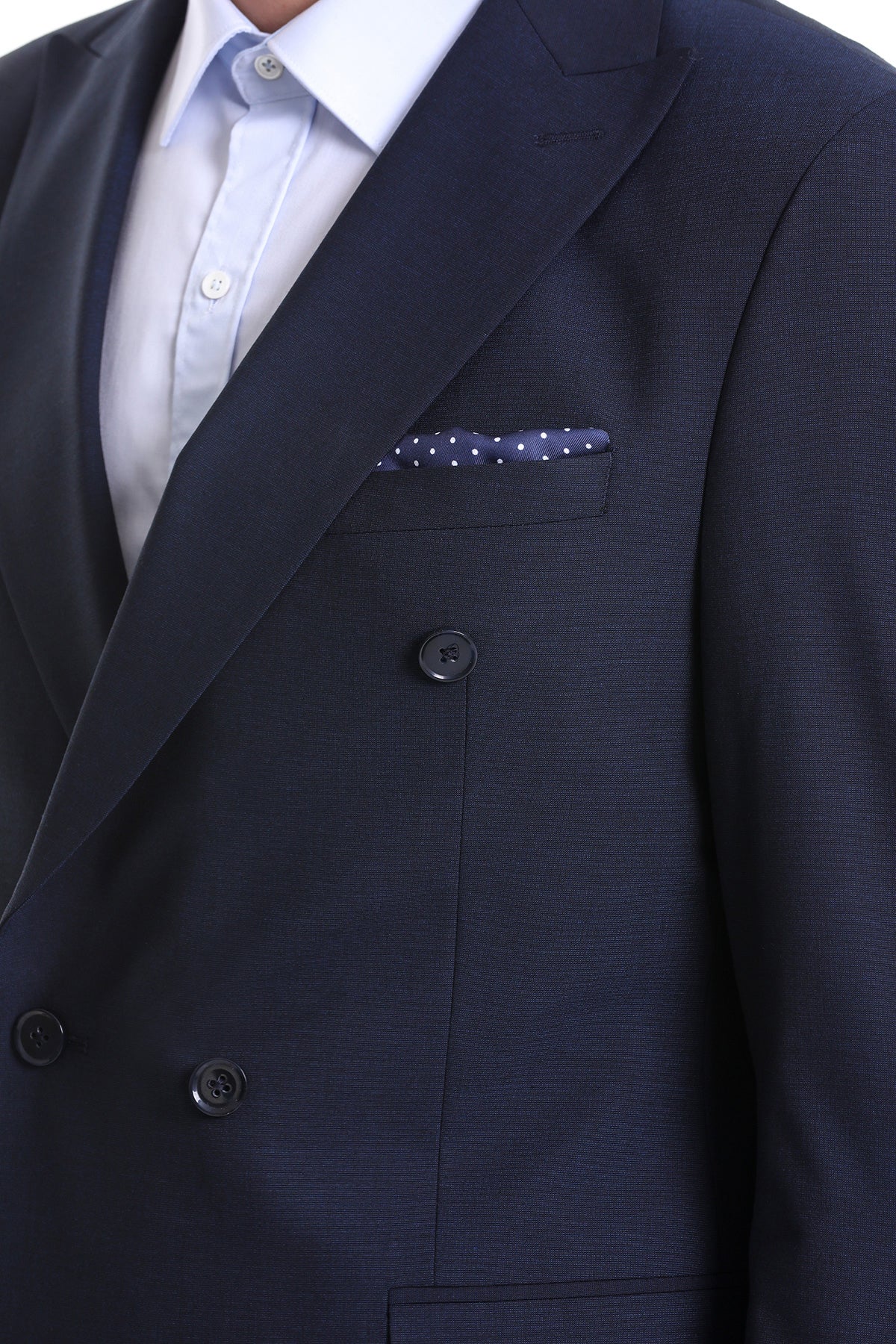 Navy Polka Dot Pocket Square - SAYKI - 8682819347082