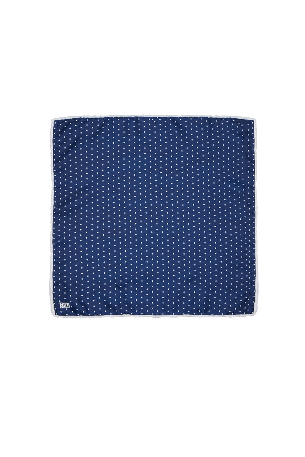 Navy Polka Dot Pocket Square - SAYKI - 8682819347082