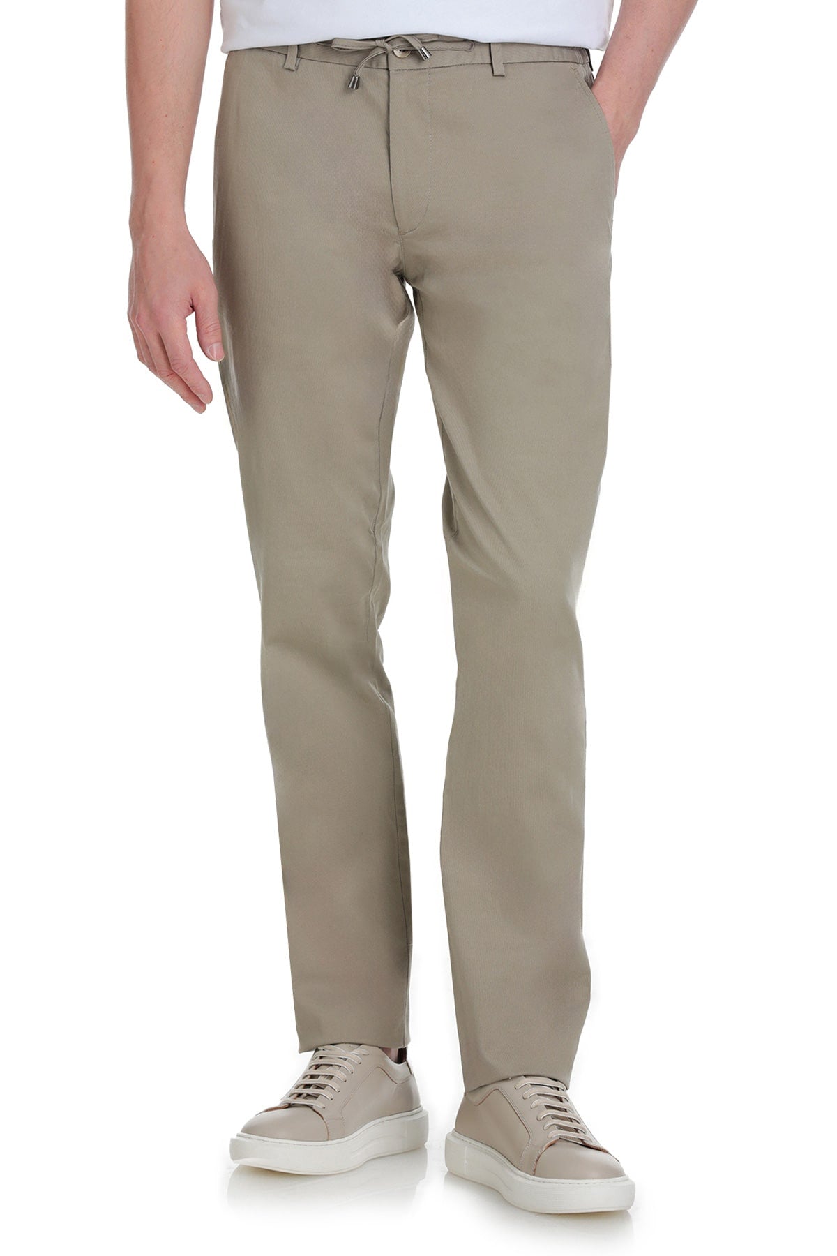 Olive Dynamic Fit Side Pocket Cotton Jogger Pants - SAYKI