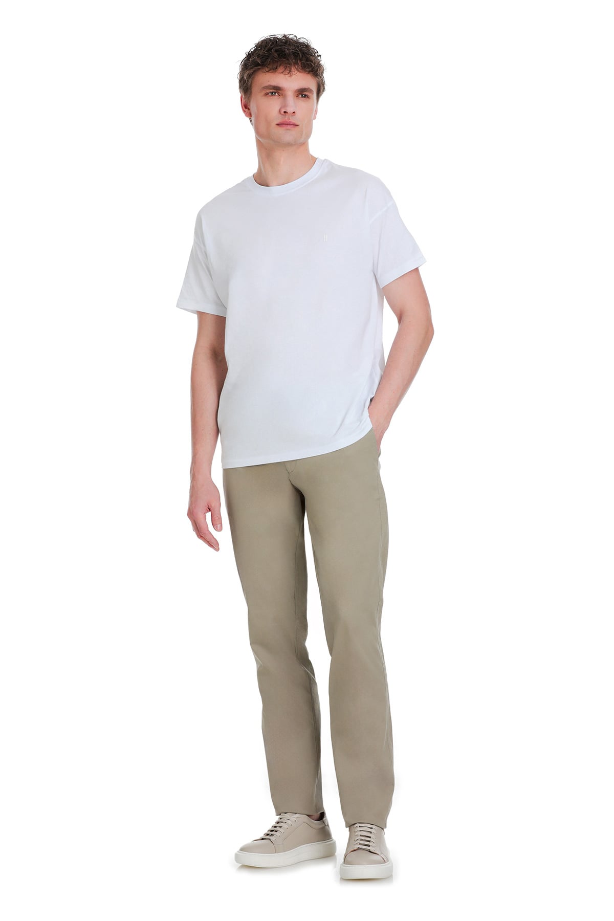 Olive Dynamic Fit Side Pocket Cotton Jogger Pants - SAYKI