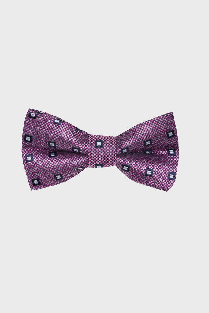 Patterned Navy Bow Tie - MIB