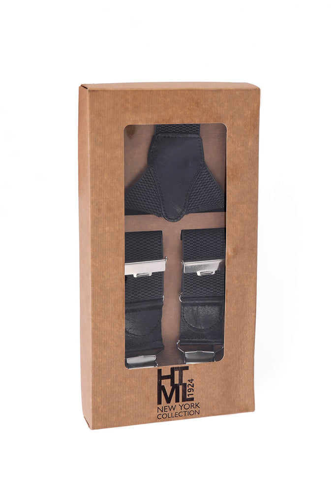 Plain Charcoal Suspenders - MIB