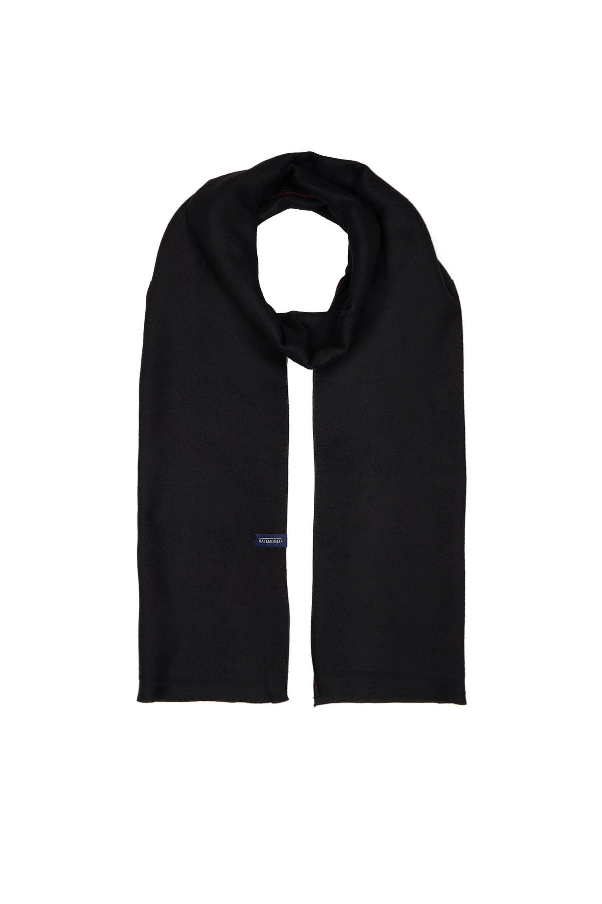 Plain Double-Sided Black Scarf - SAYKI - 8682819372961