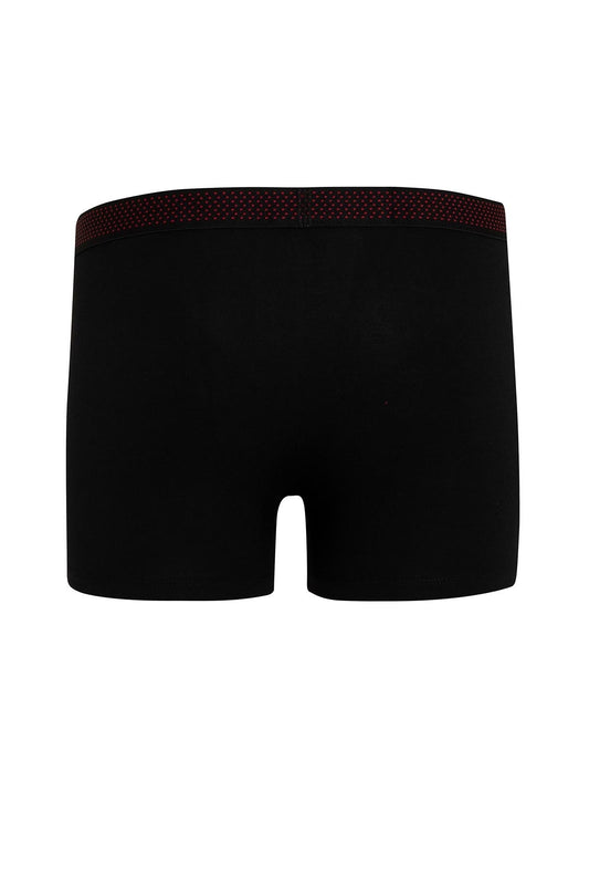 Red - Black Modal Jersey Boxer - SAYKI