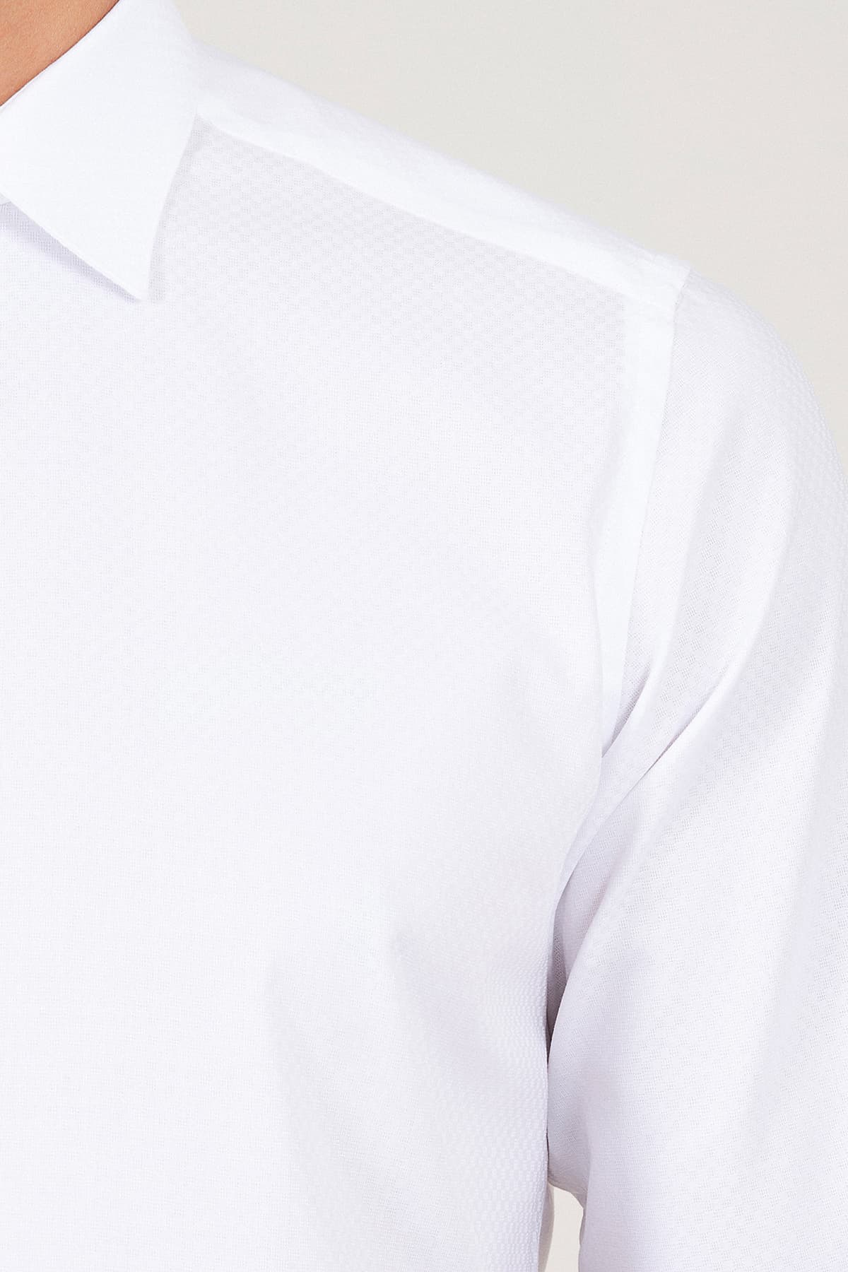 Regular Fit 100% Cotton Long Sleeve White Dress Shirt