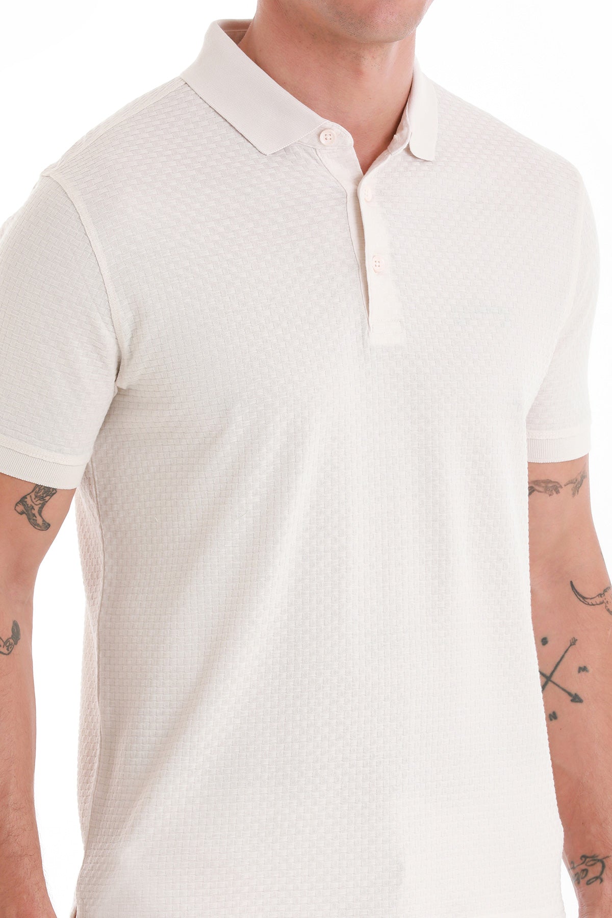 Regular Fit 100% Cotton Mercerized Stone Polo T-Shirt