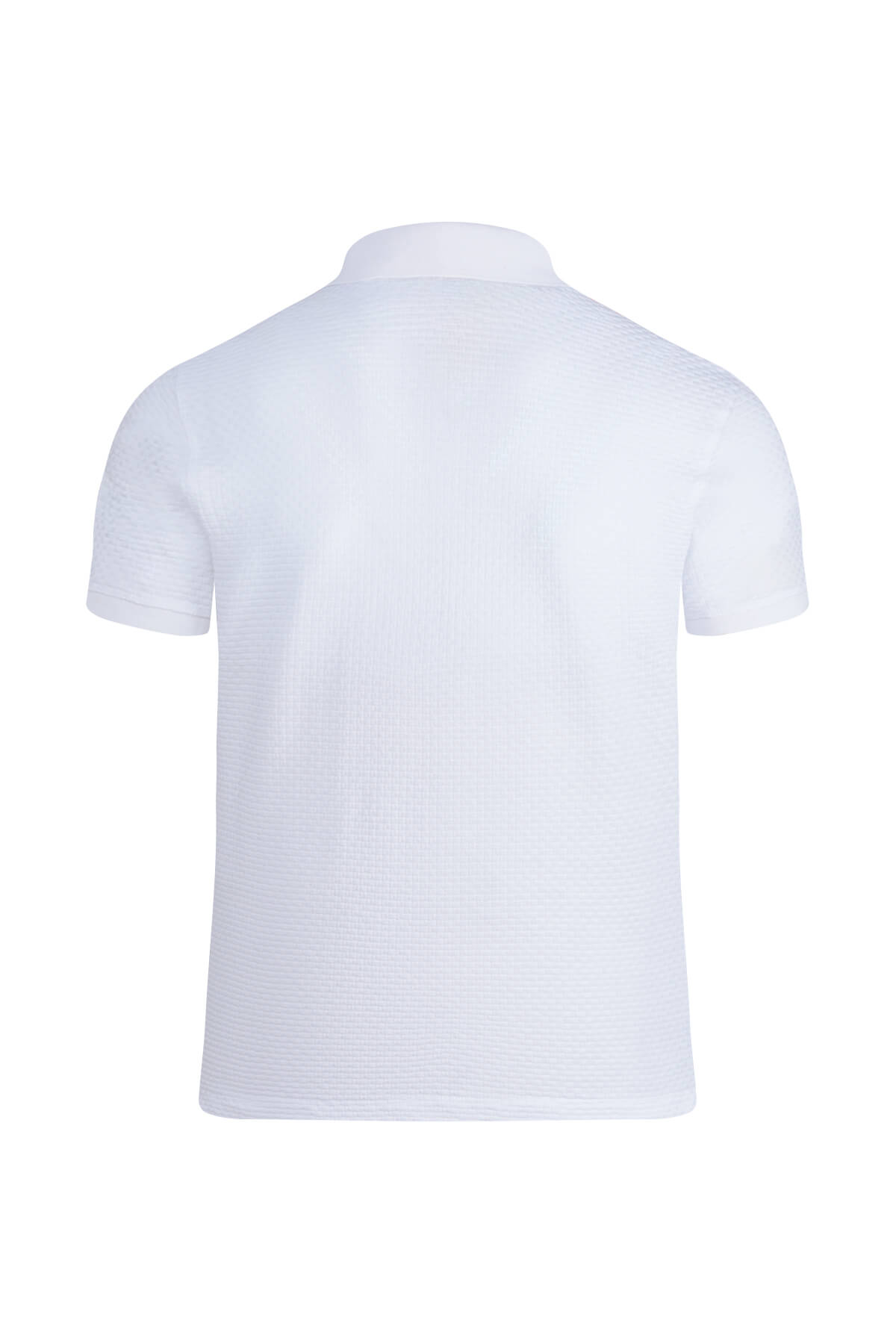 Regular Fit 100% Cotton Mercerized White Polo T-Shirt