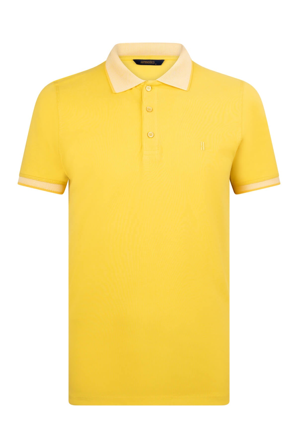 Regular Fit 100% Cotton Yellow Polo T-Shirt - SAYKI