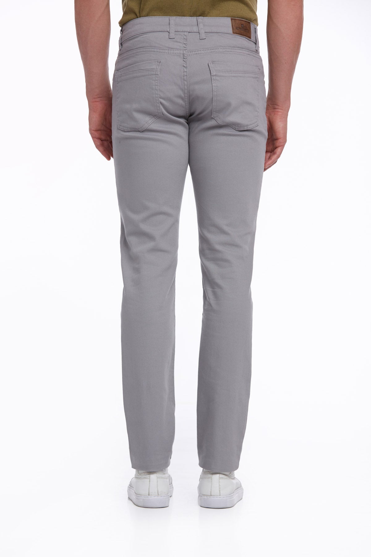 Regular Fit 5 Pocket High Waist Cotton Gray Denim - SAYKI