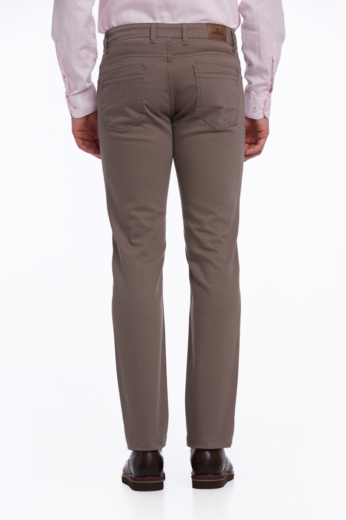 Regular Fit 5 Pocket High Waist Cotton Mink Denim - SAYKI