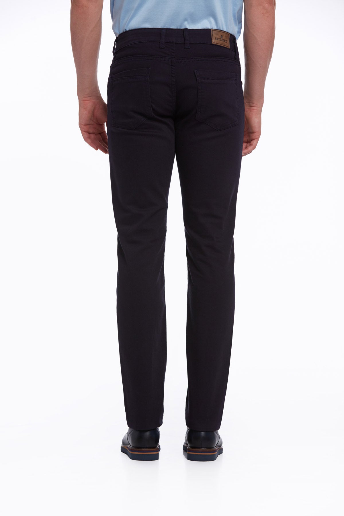 Regular Fit 5 Pocket High Waist Cotton Navy Denim - SAYKI